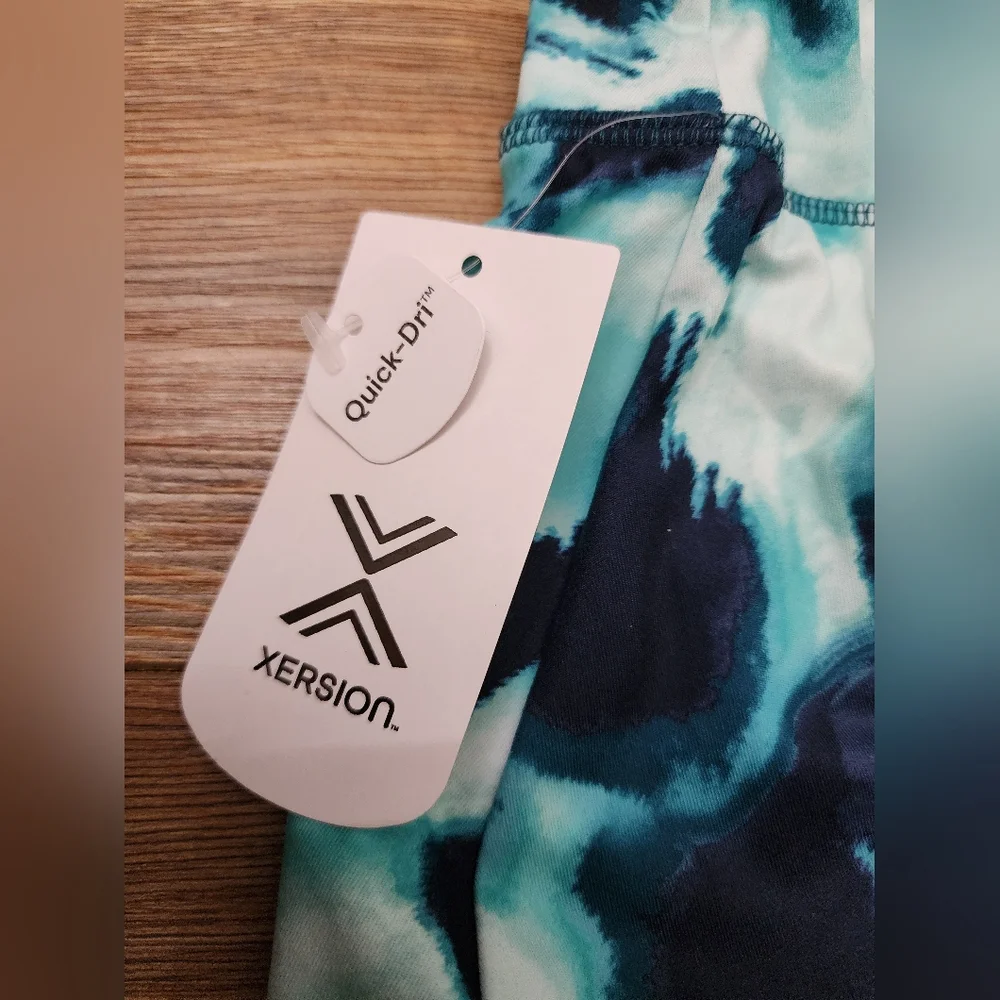 Xersion Skort Women's 3X Blue Green Tie Dye NEW